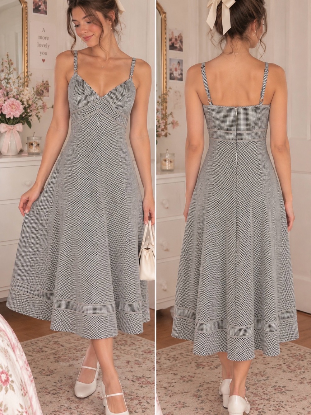 Talbots Gingham dress Cottagecore Coquettegirl Preppy PicnicCore